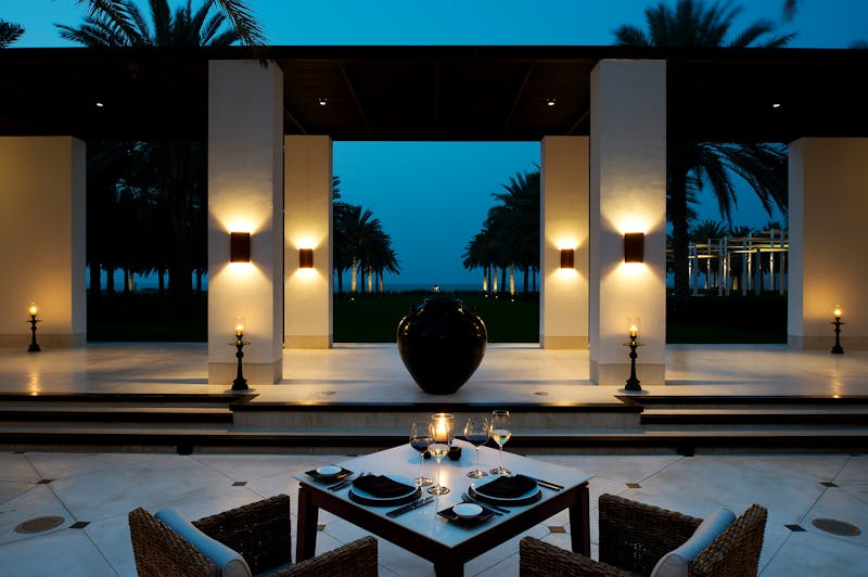HDHotelOmanThe Chedi Muscat romantischer Innenhof