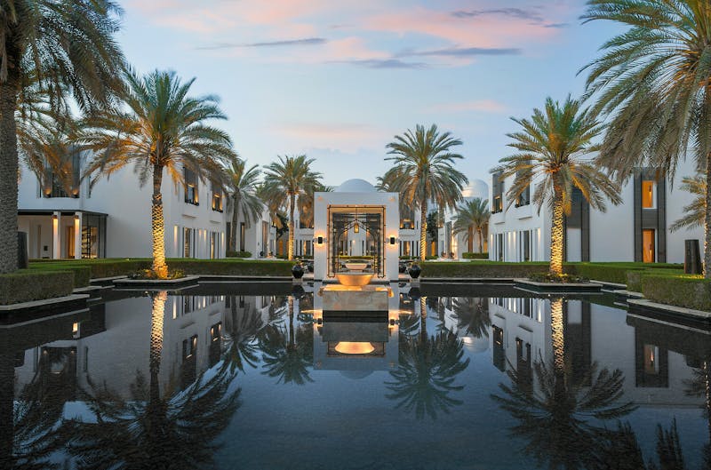 HDHotelOmanThe Chedi Muscat Wassergarten Panorama