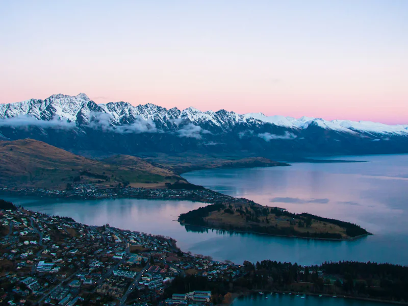 HDNeuseelandQueenstownSkyline Sunset2