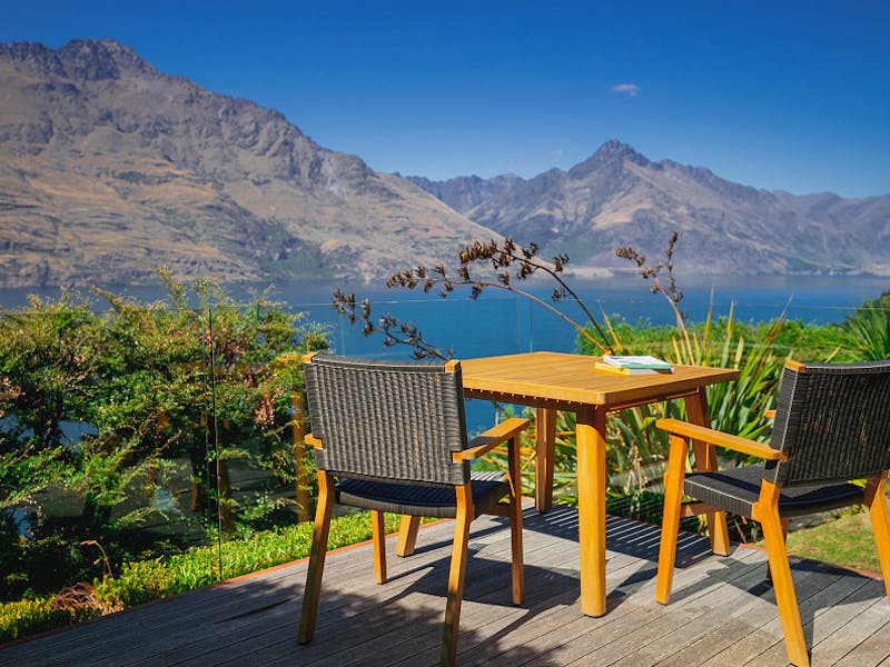 HotelNeuseelandSuedinselAzur Luxury LodgeTerasse