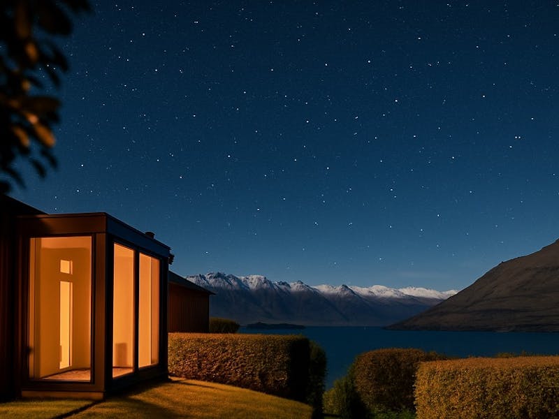 HotelNeuseelandSuedinselAzur Luxury LodgeView Night