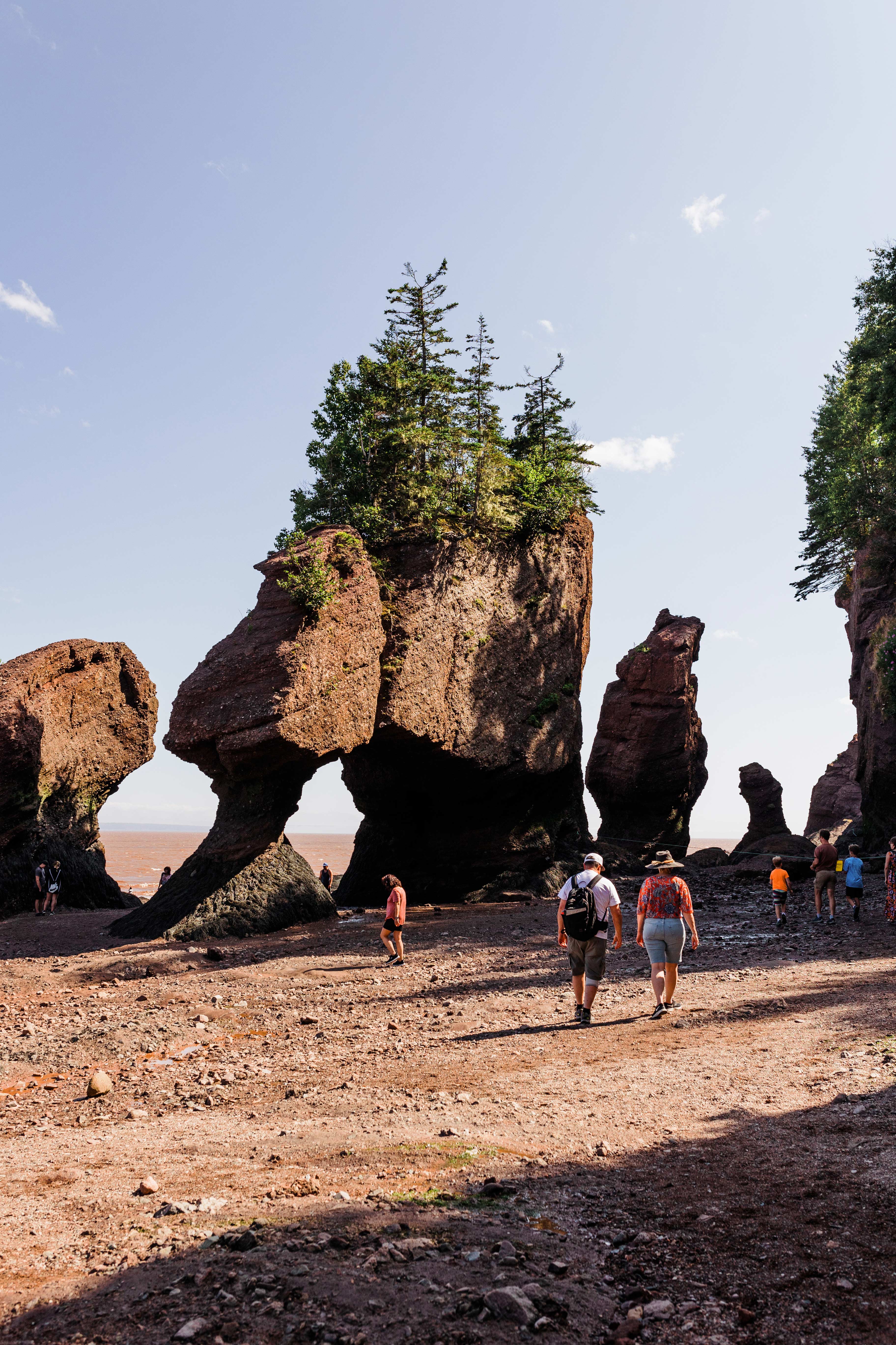 Hopewell Rocks bei Ebbe