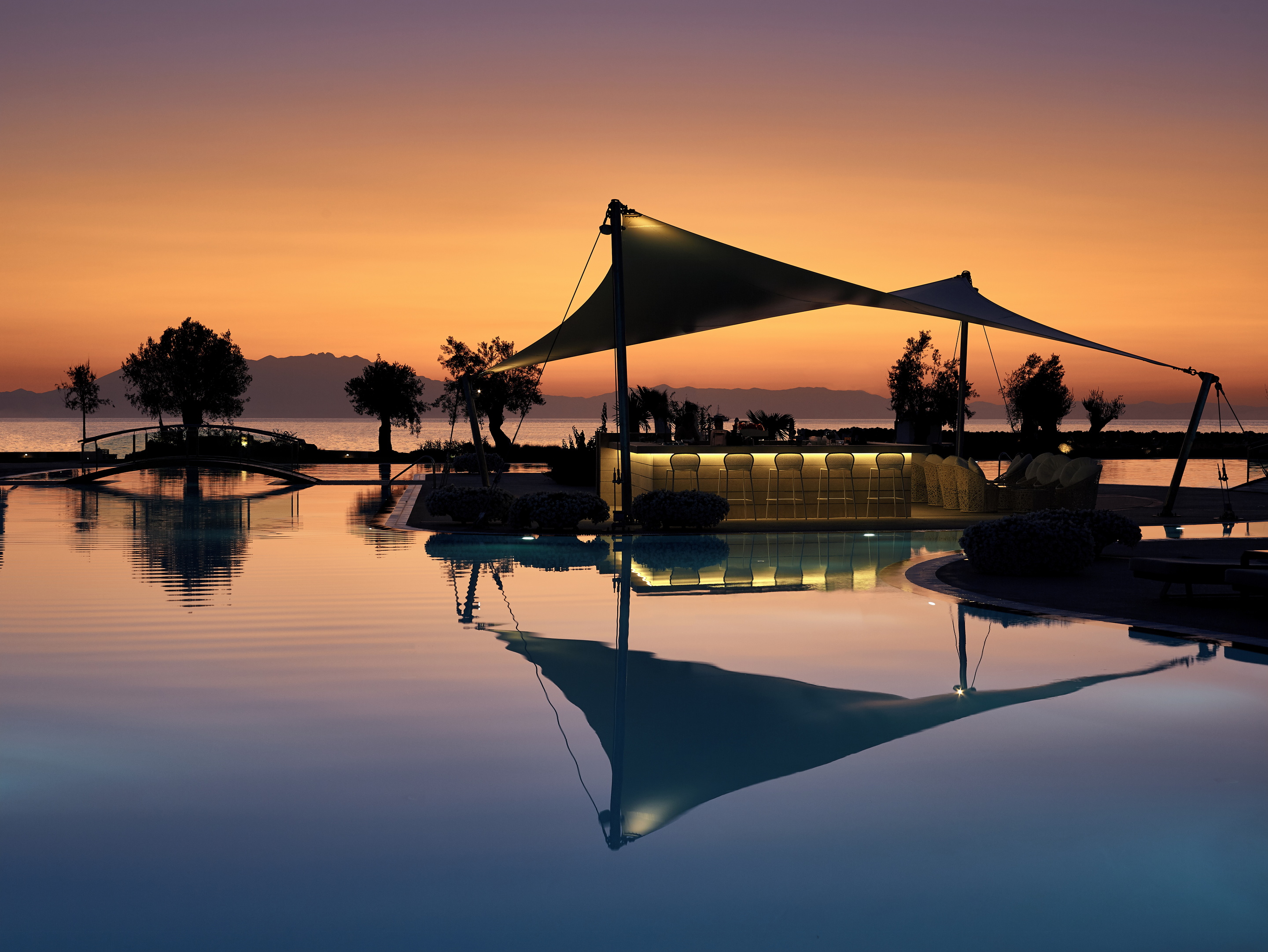 HDHotelGriechenlandSani DunesPool Bar Sunset