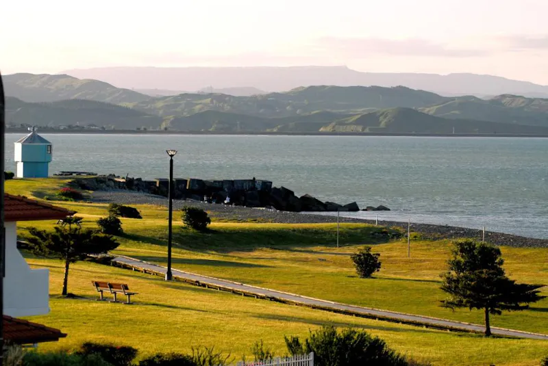 HotelNeuseelandNordinselHawkes BayCrown Hotel NapierBlick auf Hawkes Bay