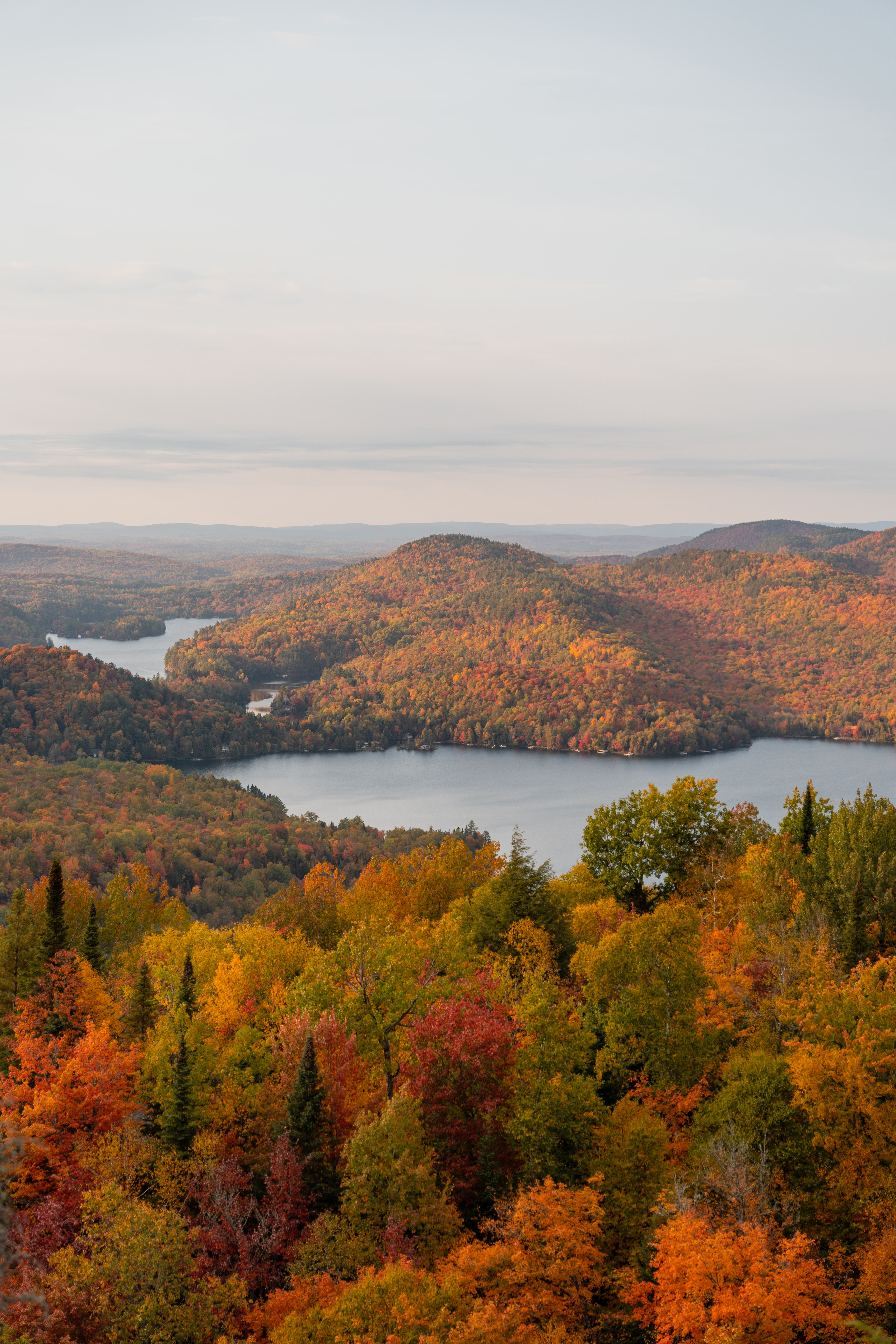 Blick vom Gipfel des Montagne Verte, Laurentides