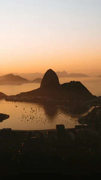 HDBrasilienRio de JaneiroBucht sunset