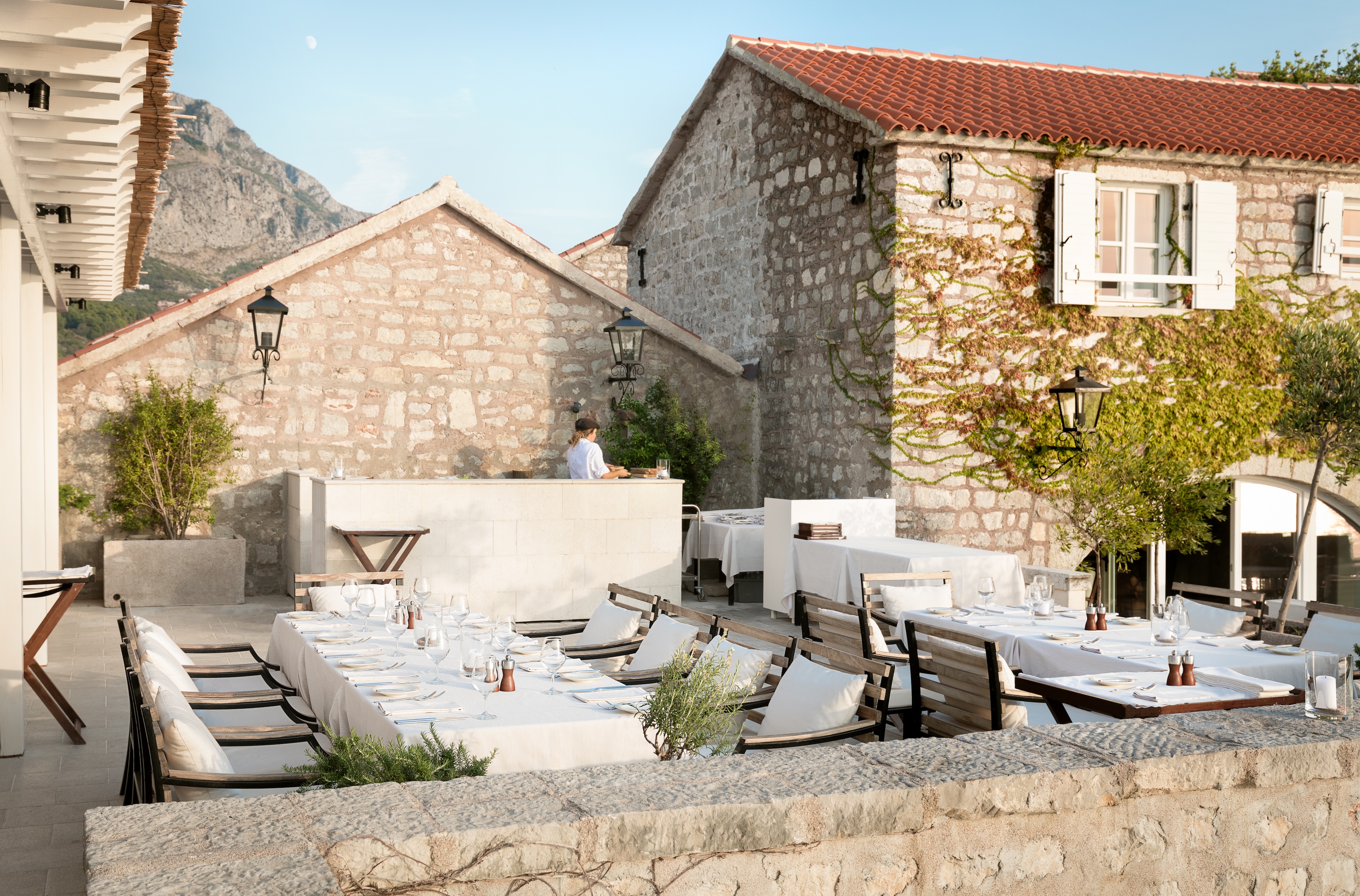HDHotelMontenegroAman Sveti Stefan Arva Restaurant Upper Terrace