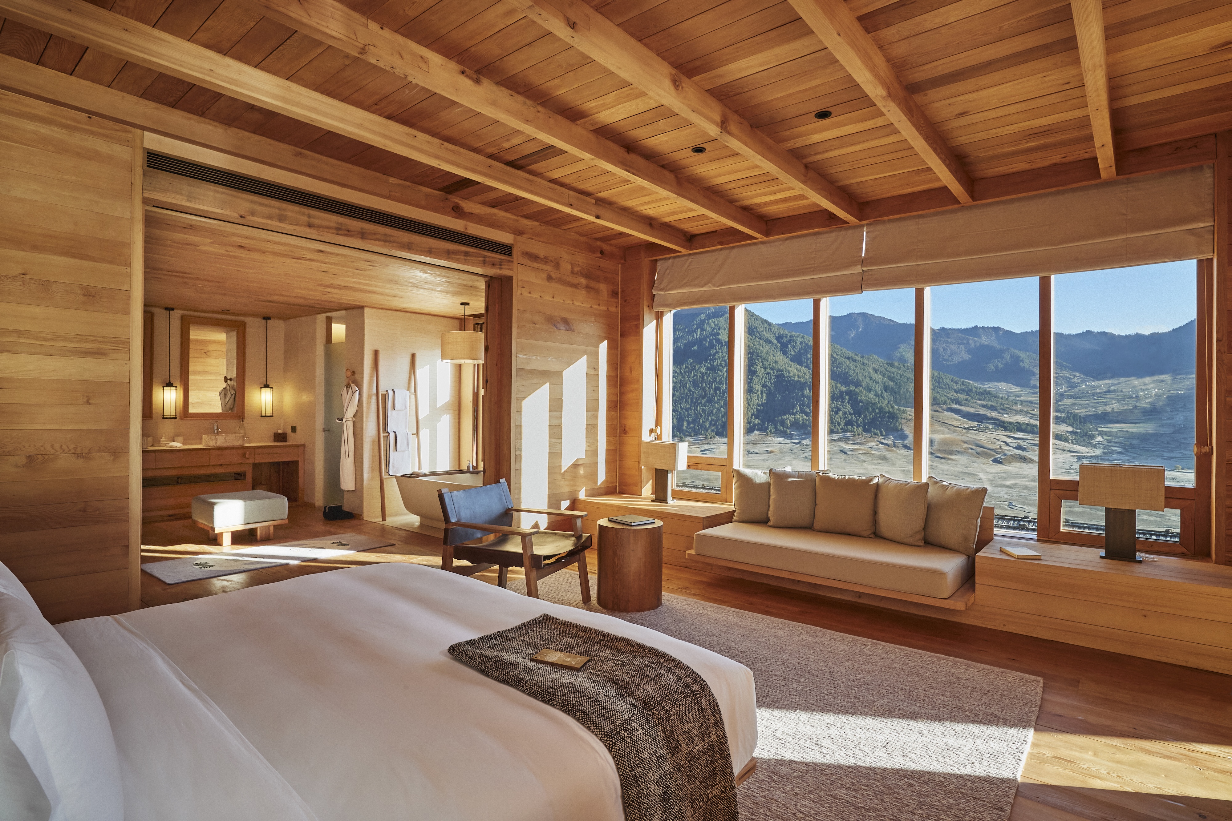 HDHotelBhutanSix Senses GangteyGangtey Two Bedroom Villa Bedroom