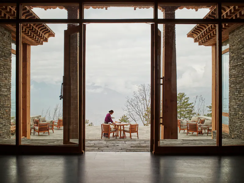 HDHotelBhutanSix Senses ParoParo Main Building Terrace