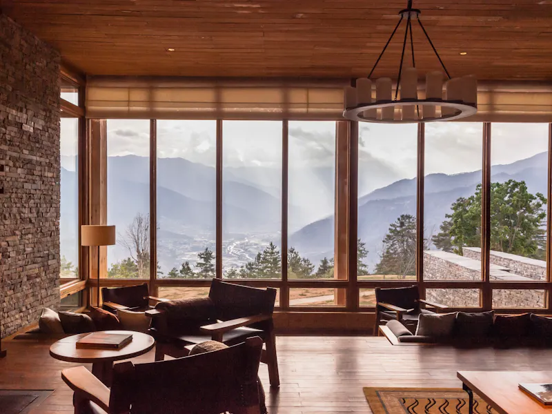 HDHotelBhutanSix Senses ParoParo Bhutan Living Room