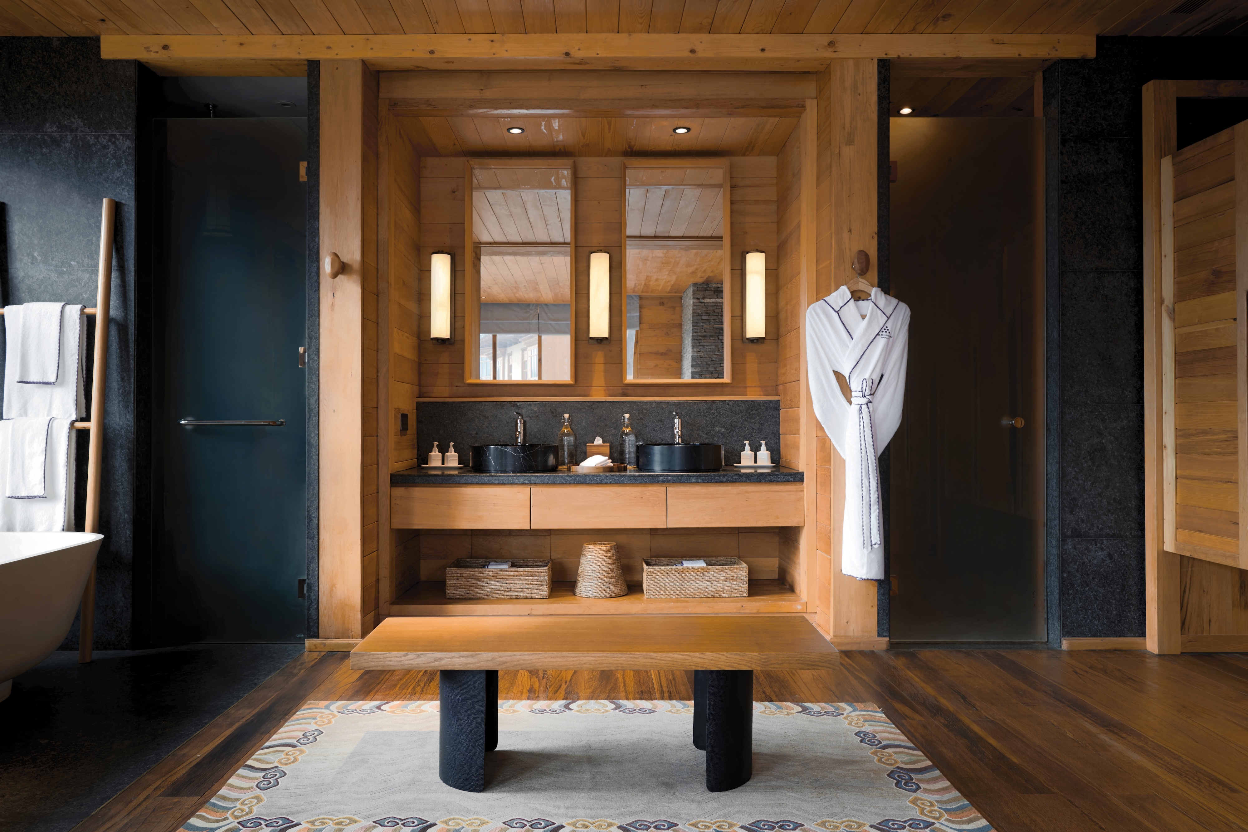 HDHotelBhutanSix Senses ParoThree Bedroom Villa bathroom Paro