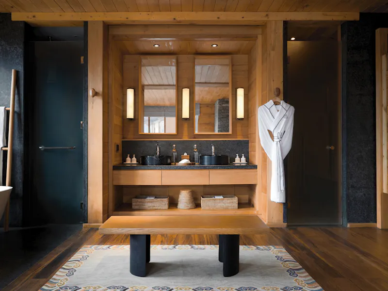 HDHotelBhutanSix Senses ParoThree Bedroom Villa bathroom Paro