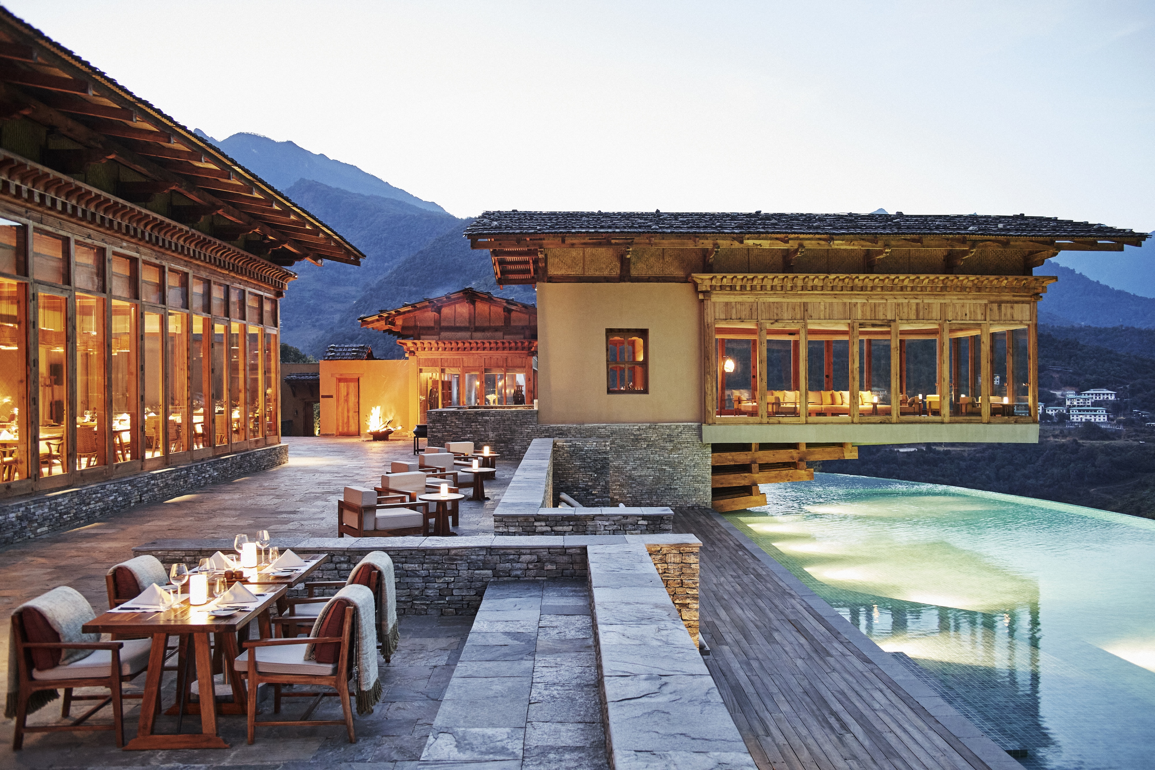 HDHotelBhutanSix Senses PunakhaPunakha Flying Farmhouse Terrace with View