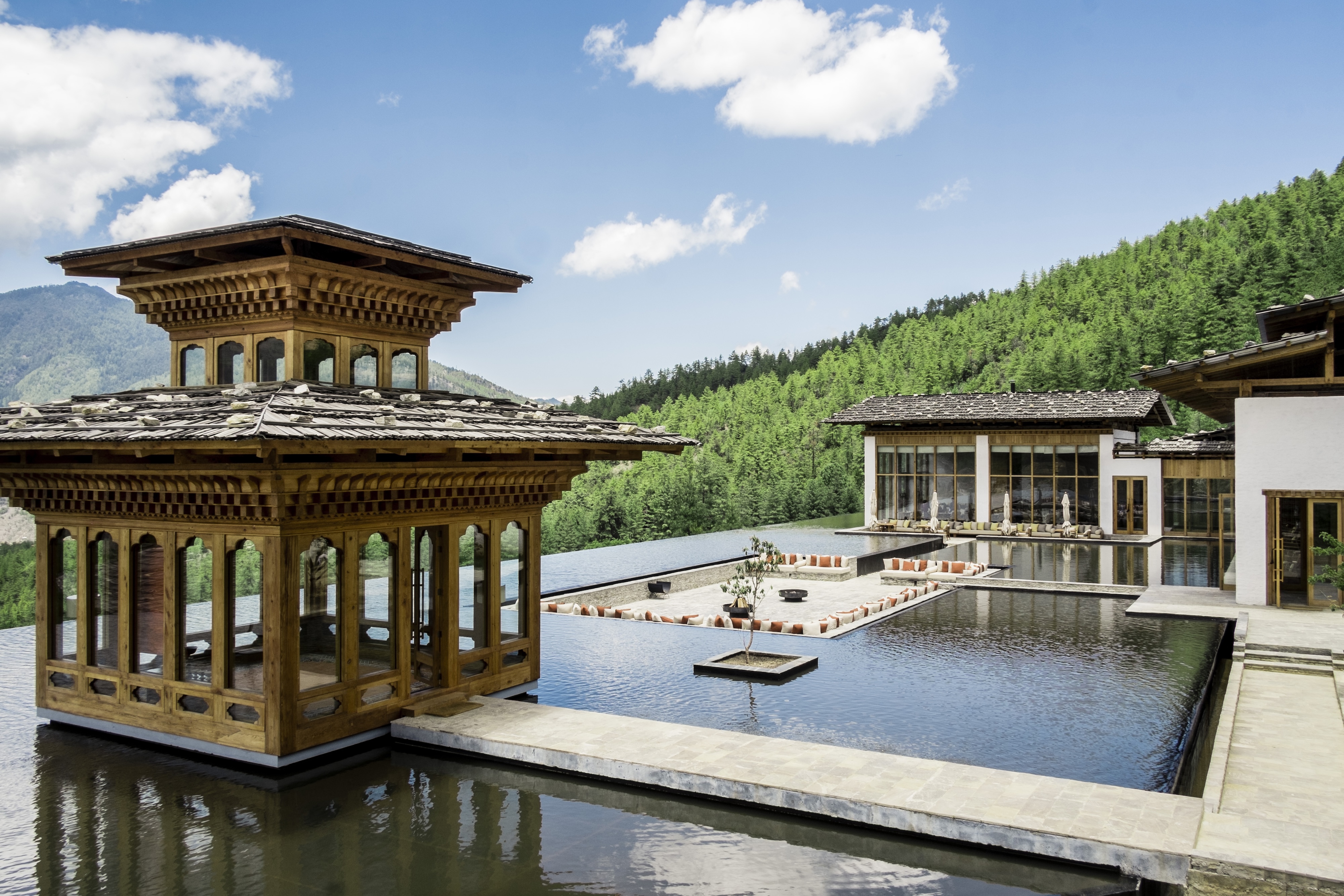 HDHotelBhutanSix Senses ThimphuThimphu Bhutan Exterior reflecting pond