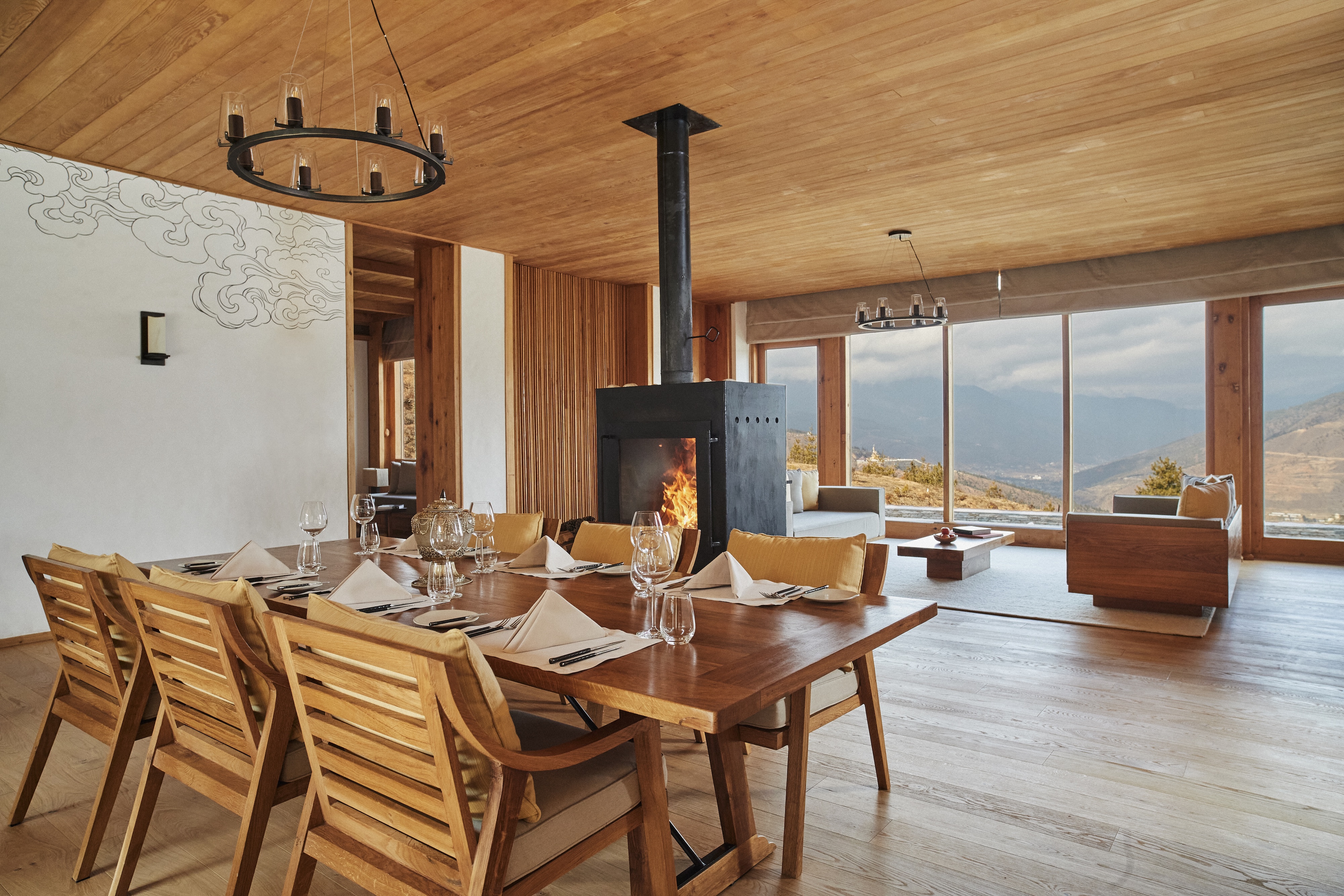 HDHotelBhutanSix Senses ThimphuTwo Bedroom Villa Living Room Thimphu