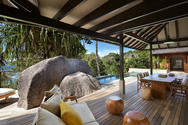 HDHotelSeychellenSix Senses Zil PasyonTwo Bedroom Pool Villa deck