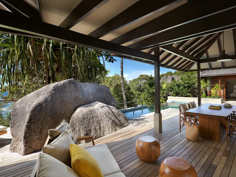 HDHotelSeychellenSix Senses Zil PasyonTwo Bedroom Pool Villa deck
