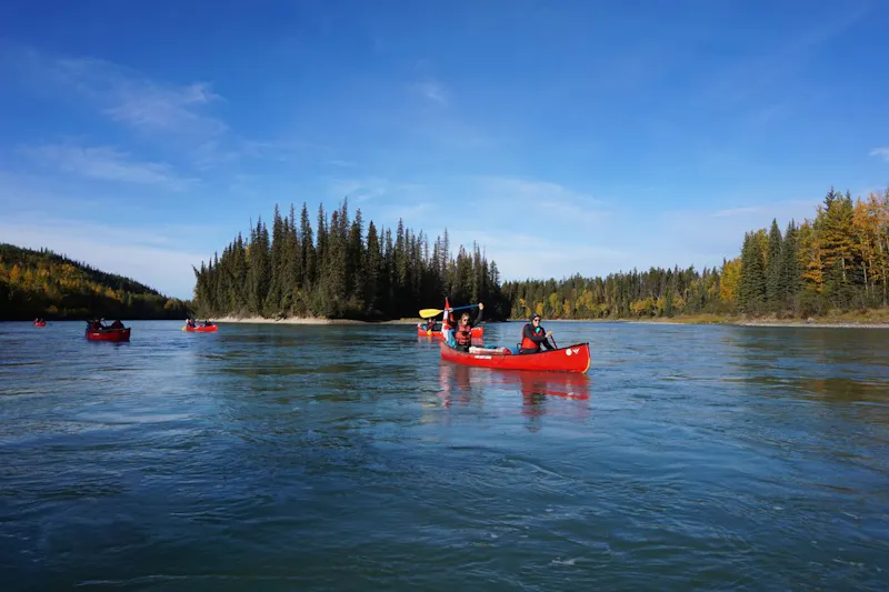 AlbertaKanus auf dem Athabasca River