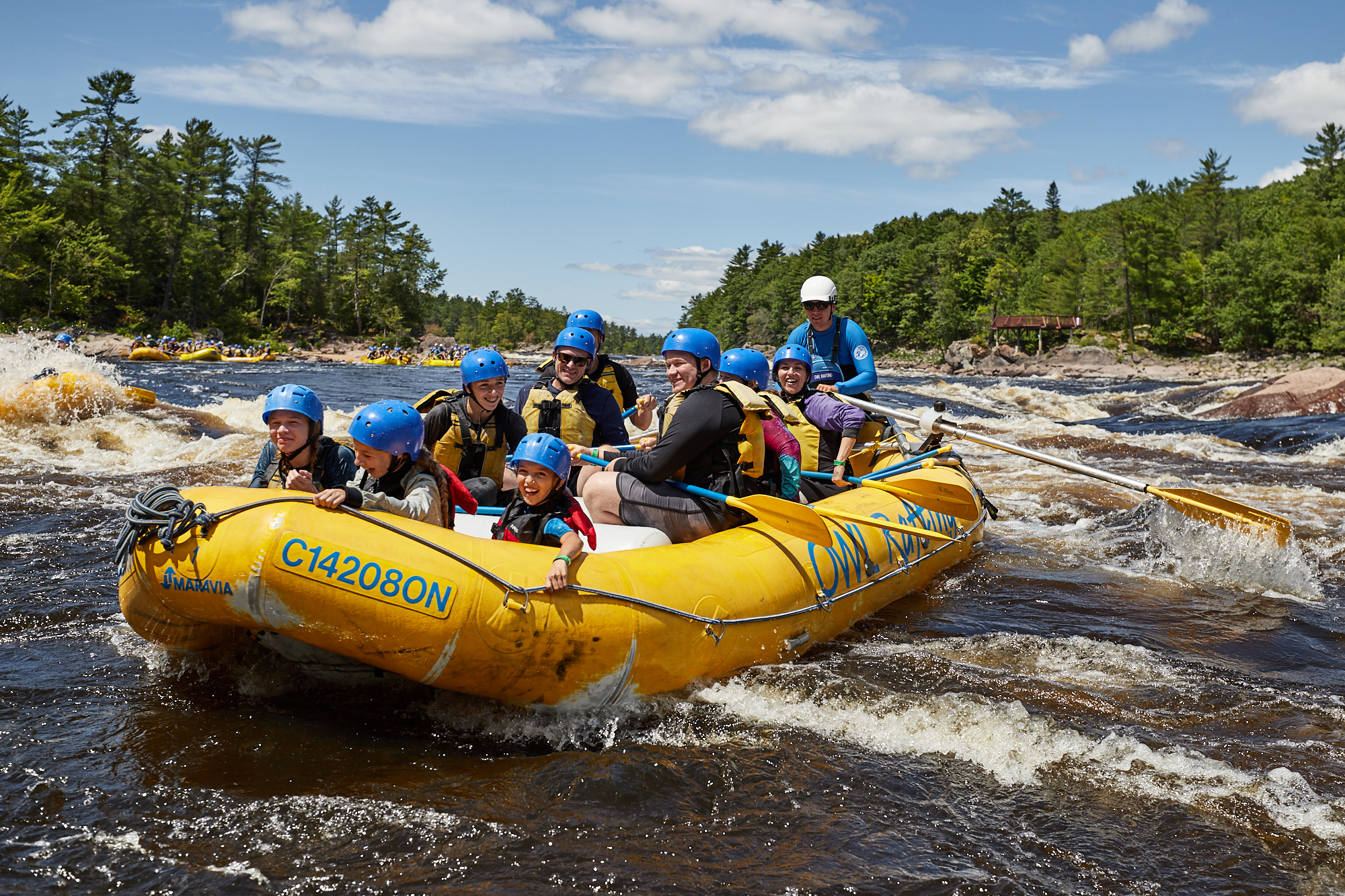 HDOntarioOttawa RiverOWL Rafting Low Intensity kids up front