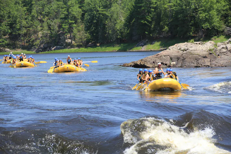 HDOntarioOttawa RiverOWL Rafting Train of rafts