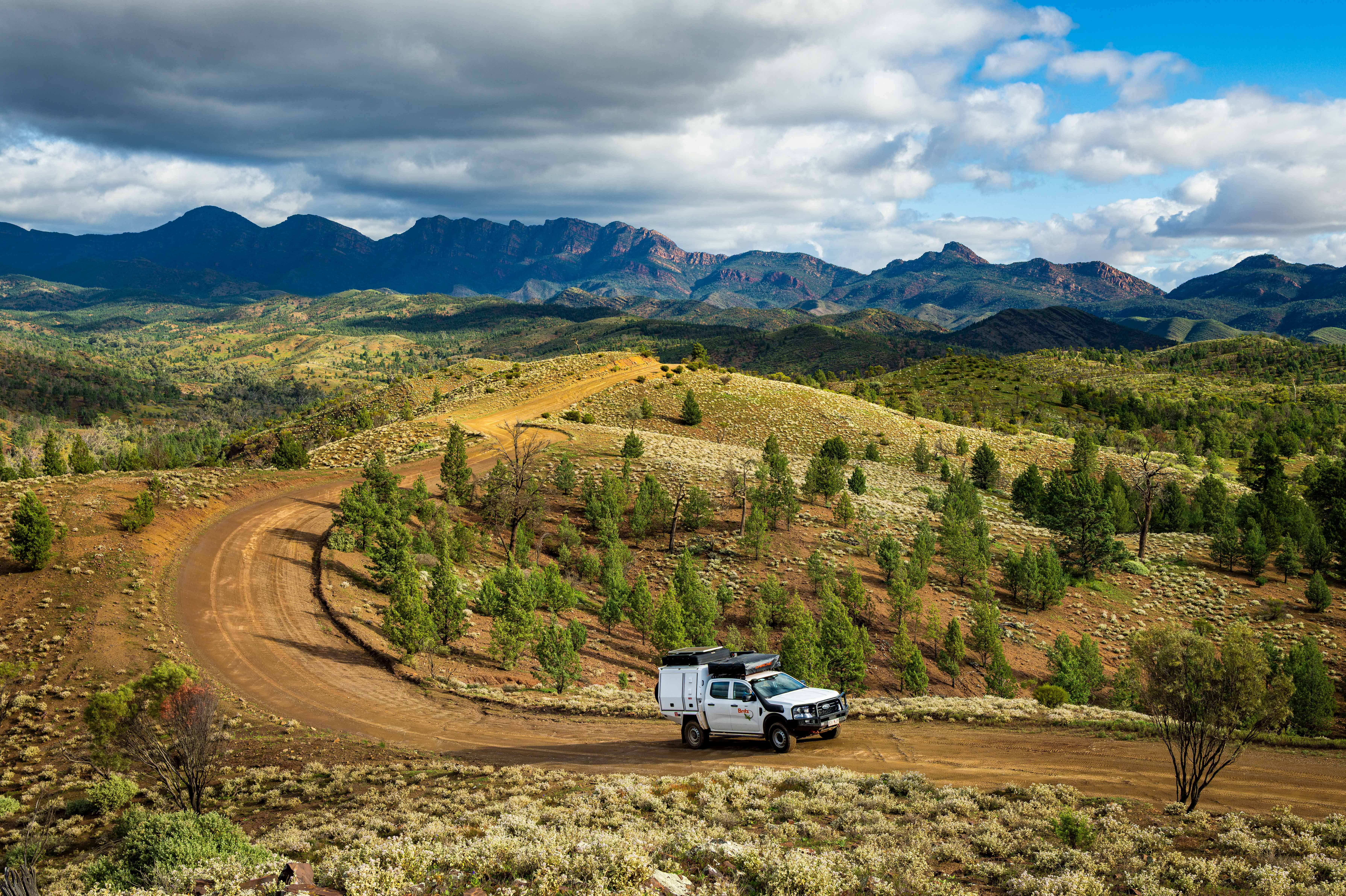 Britz Camper in den Flinders Ranges, South Australia