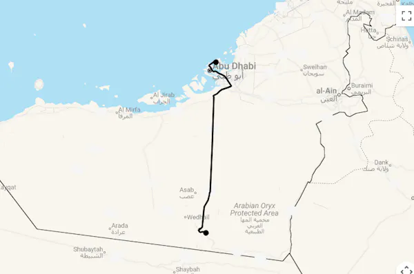 Karte Abu Dhabi - Strandurlaub und Wüstenerlebnis