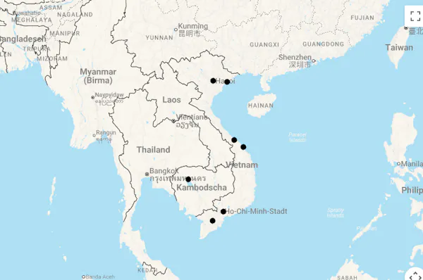 Karte Vietnam & Angkor Wat - Kulturreise der Extraklasse