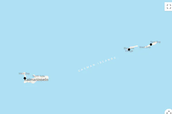 Karte Cayman Islands - ein karibischer Traum