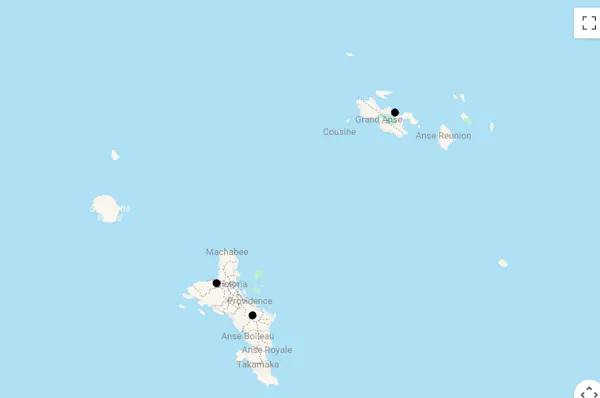 Karte Inselhüpfen auf den Seychellen