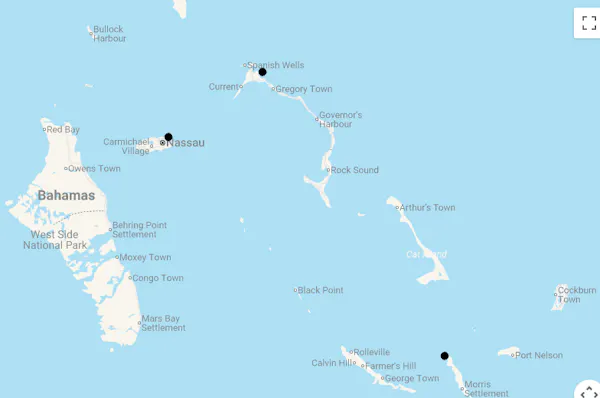 Karte Die Vielfalt der Bahamas