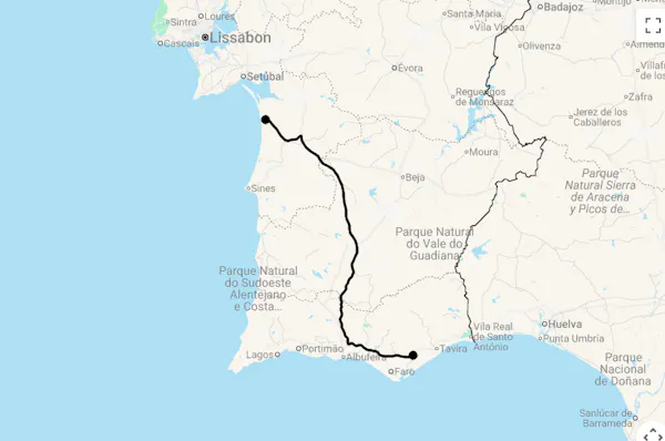 Karte Strandträume & Abenteuerlust - Portugals Küsten neu entdecken